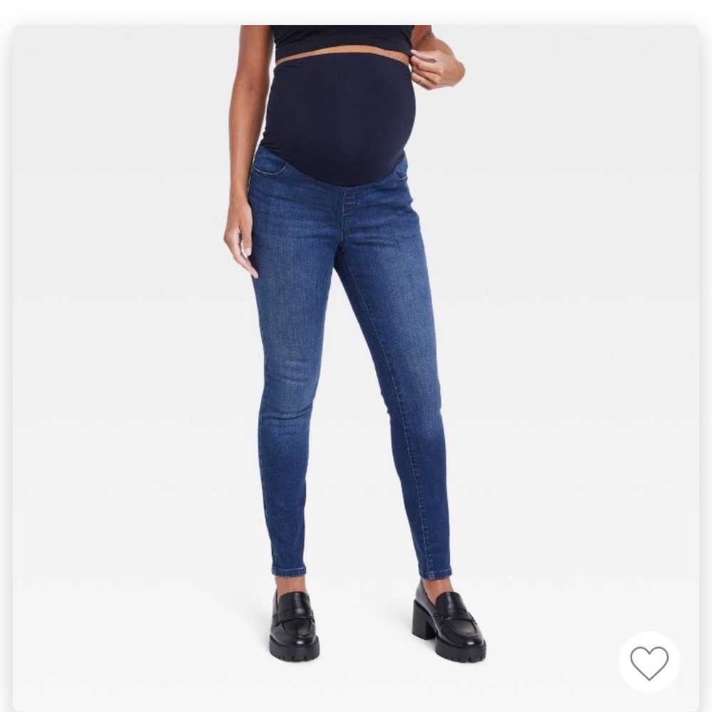 Small / S Motherhood BOUNCE-BACK Maternity jeans skinny legs slip on stretch 🌸